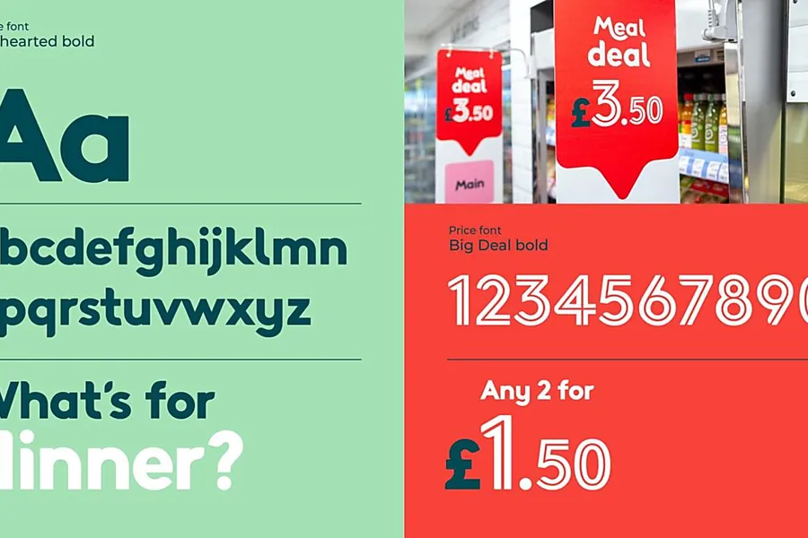 McColl's brand identity: typeface, colours and price tickets